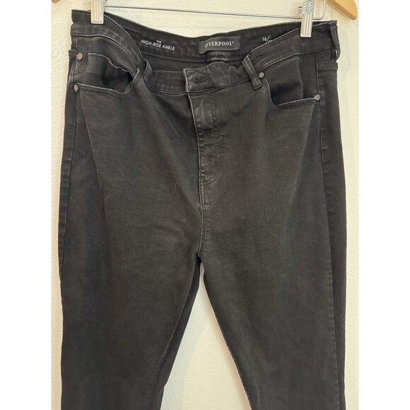 Hudson Womens Jeans High Rise Ankle Size 16/33 Black Stretch Classic Plus EUC - Picture 2 of 10